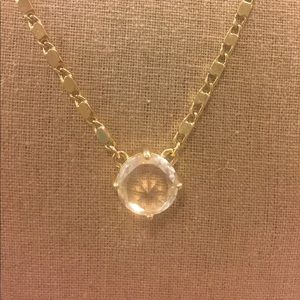 Gold and crystal necklace